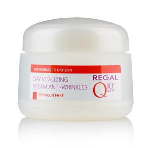 Витализиращ дневен крем за лице против бръчки SPF15 - Regal Q10+ - Rosa Impex